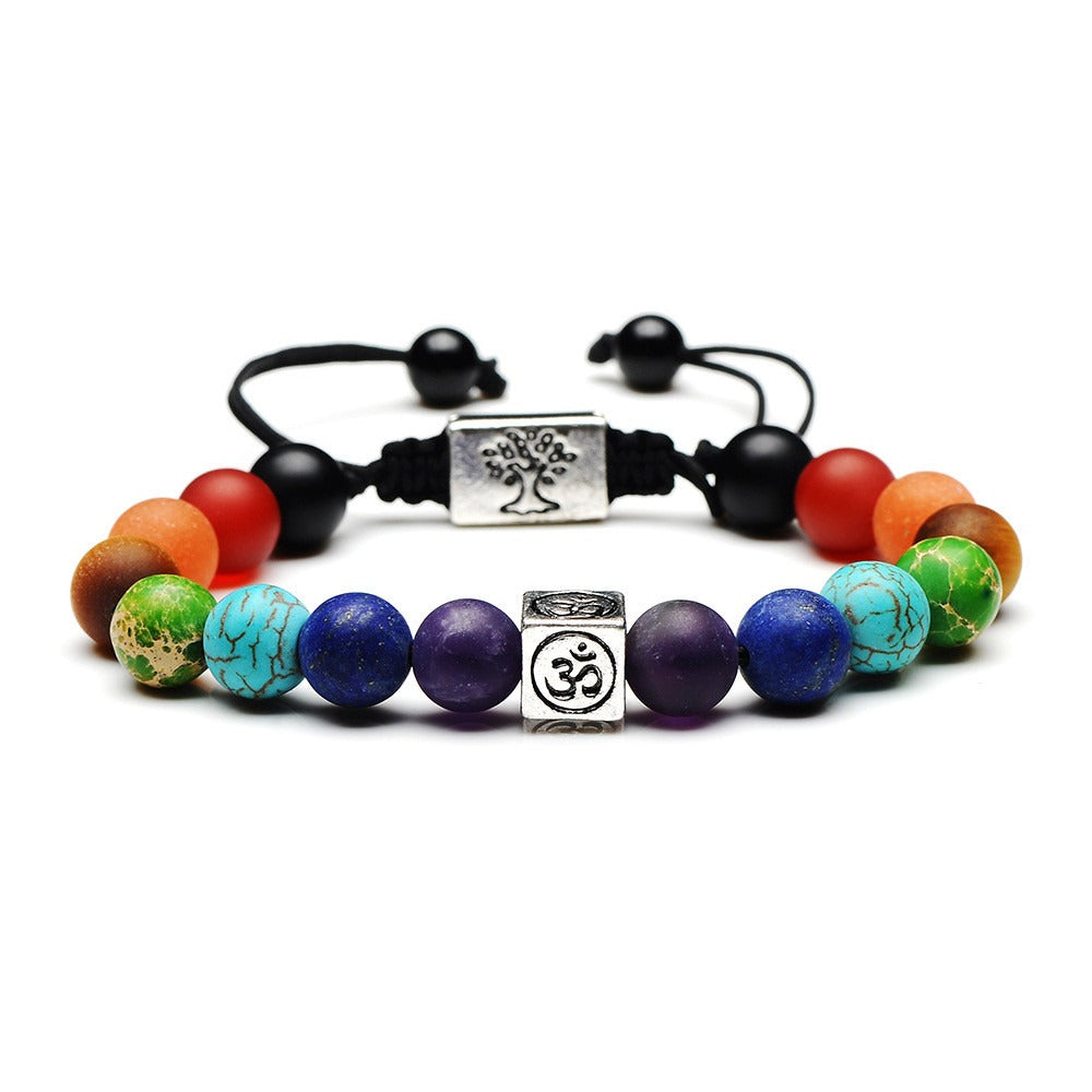 7 chakras bracelet; Tree of Life bracelet; Handcrafted gemstone jewelry; Unique design for spiritual balance and harmony; Artisan-crafted accessory; Ethically sourced materials; Gift for holistic wellness seekers; Stylish and vibrant for everyday wear; Durable and fashionable; Beautifully detailed tree of life charm; Unique spiritual gift; Bracelet for aligning chakras and enhancing energy flow; Natural stones for emotional healing and stability; Lightweight and comfortable; Ideal for meditation practices;