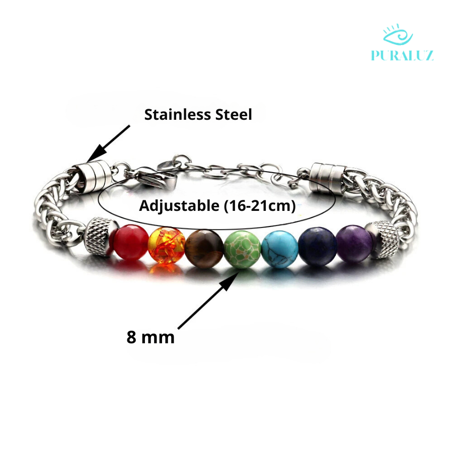 7 Aligned Chakras Bracelet; Chakra healing bracelet; Energy balancing jewelry; 7 chakras alignment; Spiritual chakra bracelet; Healing stone bracelet; Chakra energy bracelet; Natural stone chakra bracelet; Chakra alignment jewelry; Holistic healing bracelet; Bracelet for spiritual balance; Chakra harmony bracelet; Energy flow bracelet; Chakra stones jewelry;