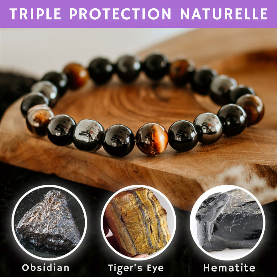 Bracelet Triple Protection : Protection, Puissance et Équilibre | Saint Lazuli