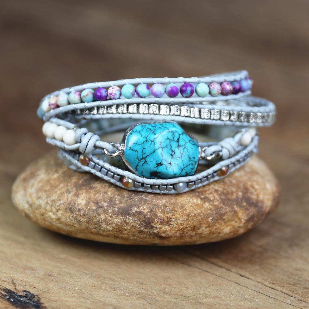 Celestial protection bracelet; Turquoise stone bracelet; Handcrafted gemstone jewelry; Unique design for spiritual protection; Artisan-crafted accessory; Ethically sourced turquoise; Gift for those seeking tranquility; Stylish and vibrant for everyday wear; Durable and fashionable; Beautifully polished turquoise beads; Unique spiritual gift; Bracelet for healing and emotional balance; Natural stones for inner peace; Lightweight and comfortable;