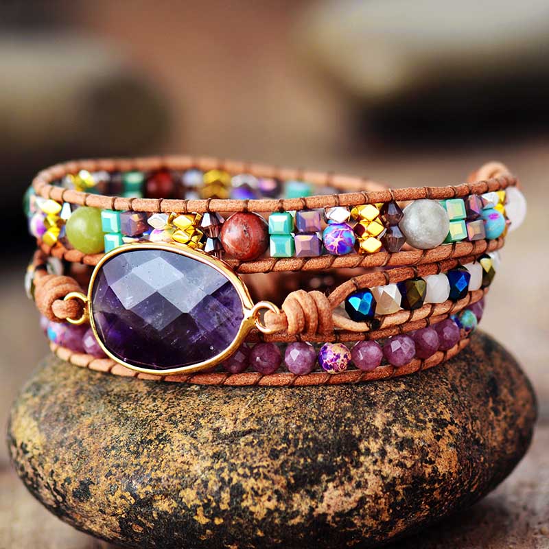 Wisdom amethyst bracelet; Natural amethyst jewelry; Amethyst healing bracelet; Genuine amethyst gemstone; Spiritual jewelry for wisdom; Amethyst bracelet for clarity; Natural gemstone bracelet; Handcrafted amethyst jewelry; Amethyst crystal bracelet; Amethyst bracelet for tranquility; Authentic amethyst bracelet; Unique wisdom jewelry; Gift for spiritual seekers; Amethyst for intuition; Artisan amethyst bracelet; Natural amethyst for protection; Amethyst bracelet for meditation; Elegant amethyst accessory;