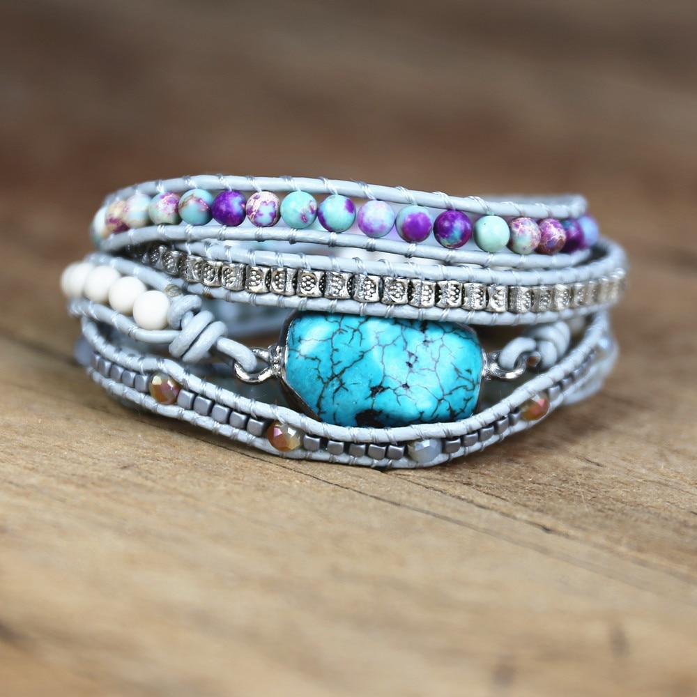 Celestial protection bracelet; Turquoise stone bracelet; Handcrafted gemstone jewelry; Unique design for spiritual protection; Artisan-crafted accessory; Ethically sourced turquoise; Gift for those seeking tranquility; Stylish and vibrant for everyday wear; Durable and fashionable; Beautifully polished turquoise beads; Unique spiritual gift; Bracelet for healing and emotional balance; Natural stones for inner peace; Lightweight and comfortable;