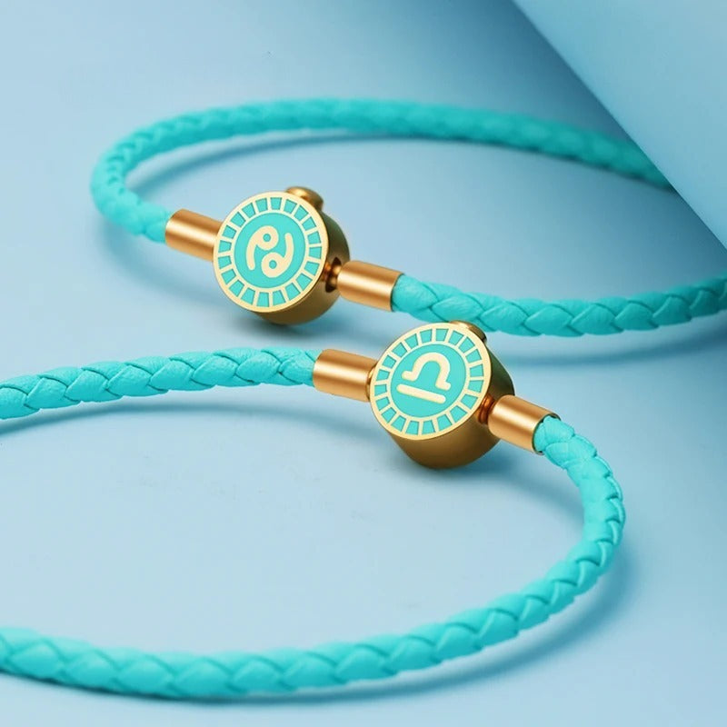 Zodiac bracelets; Moonlight bracelet; Handcrafted gemstone jewelry; Unique design inspired by lunar phases; Artisan-crafted accessory; Ethically sourced materials; Gift for astrology enthusiasts; Stylish and symbolic for everyday wear; Durable and fashionable; Beautifully designed with moonlight motifs; Unique spiritual gift; Bracelet for enhancing intuition and connection to the cosmos; Natural stones for emotional balance and celestial alignment;