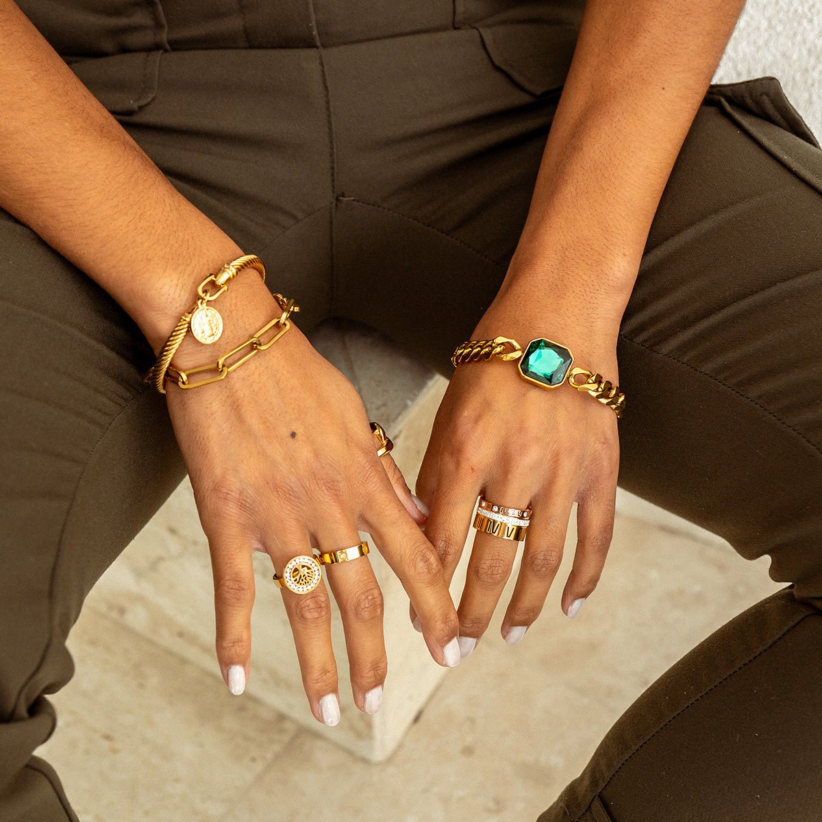 Triple band Roman numeral ring; 18K gold-plated Roman numeral ring; Triple band gold ring; Roman numeral jewelry; Gold Roman numeral ring; 18K gold statement ring; Triple band fashion ring; Roman numeral gold-plated ring; Elegant Roman numeral band; Unique triple band ring; Classic Roman numeral design; 18K gold ring with numerals; Minimalist Roman numeral jewelry; Trendy gold Roman numeral ring; Triple band luxury ring; Modern Roman numeral design; Triple band 18K gold jewelry;