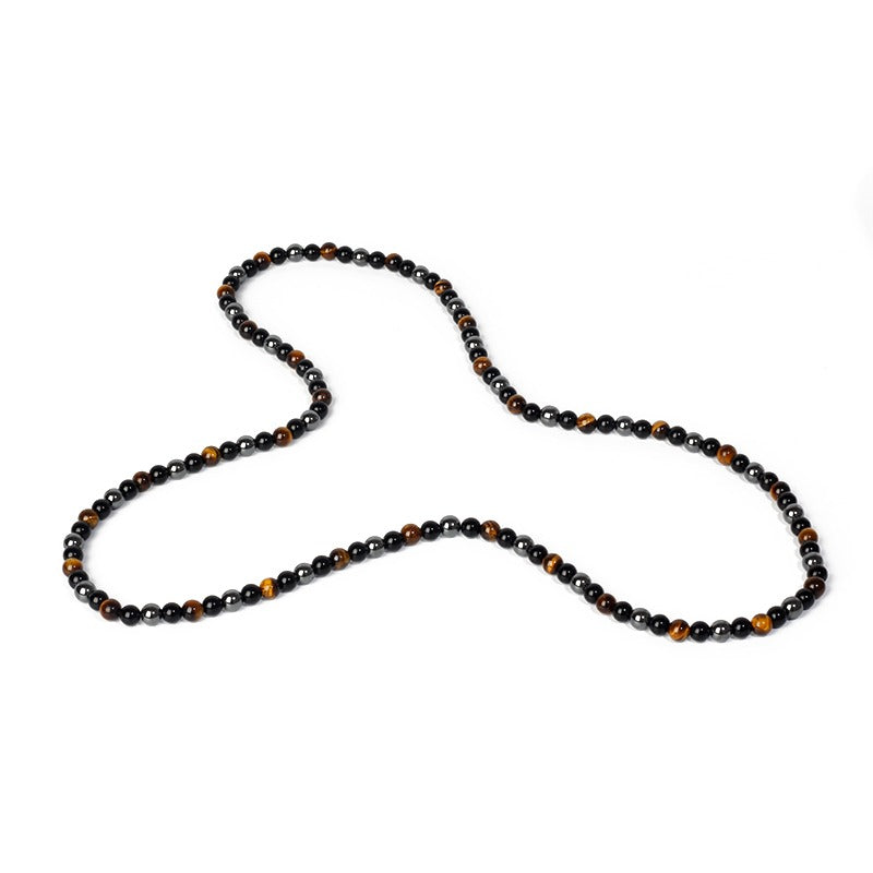 Triple protection necklace; Symbol of protection, power, and balance; Handcrafted artisan jewelry; Unique design for spiritual strength; Ethically sourced materials for conscious living; Perfect gift for those seeking inner strength; Enhances personal energy and resilience; Durable and stylish for everyday wear; Lightweight and comfortable for all-day use; Ideal for layering with other necklaces; Represents harmony and well-being; Thoughtful gift for special occasions;