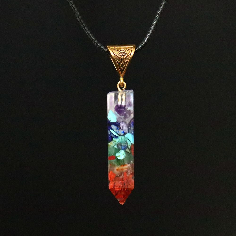 Orgonite hexagonal 7 chakras; Energy balancing crystal; Handcrafted chakra healing tool; Unique design for spiritual wellness; Promotes harmony and emotional balance; Ethically sourced materials for conscious living; Perfect gift for holistic practitioners; Enhances personal energy and chakra alignment; Durable and stylish for home décor; Ideal for meditation and mindfulness; Represents the seven energy centers; Thoughtful gift for special occasions;
