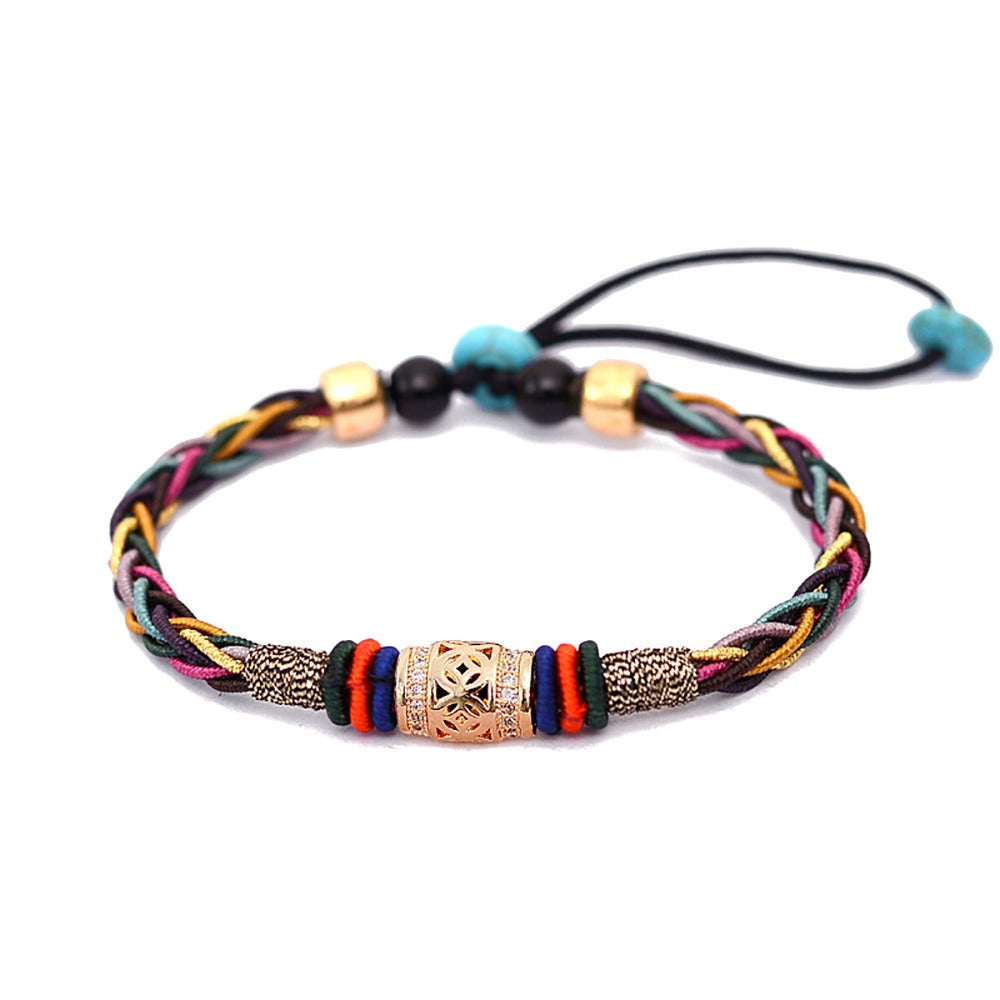 Tibetan 8-strand bracelet; Luck, health, and prosperity bracelet; Handcrafted Tibetan jewelry; Unique design for attracting good fortune; Artisan-crafted accessory; Ethically sourced materials; Gift for those seeking well-being and abundance; Stylish and meaningful for everyday wear; Durable and fashionable; Beautifully braided 8-strand design; Unique spiritual gift; Bracelet for enhancing vitality and balance; Natural elements for emotional and physical health; Lightweight and comfortable;