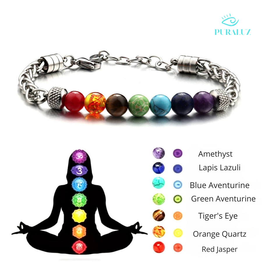 7 Aligned Chakras Bracelet; Chakra healing bracelet; Energy balancing jewelry; 7 chakras alignment; Spiritual chakra bracelet; Healing stone bracelet; Chakra energy bracelet; Natural stone chakra bracelet; Chakra alignment jewelry; Holistic healing bracelet; Bracelet for spiritual balance; Chakra harmony bracelet; Energy flow bracelet; Chakra stones jewelry; 