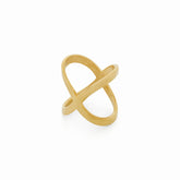 x ring design; 18k gold-plated jewelry; stylish x-shaped ring; modern gold ring for women; unique x ring; elegant gold accessory; trendy gold fashion ring; luxurious 18k gold piece; minimalist x ring; perfect gift for her; contemporary gold jewelry; high-quality gold plating; fashion-forward ring design; chic x design ring; versatile stacking ring; statement gold ring; durable 18k gold-plated ring; exquisite craftsmanship; everyday elegance in gold;