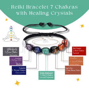 Reiki 7 Chakras Bracelet with Natural Crystals! | Saint Lazuli