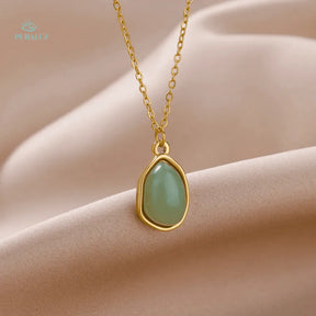 Celestial chain necklace; Natural stone pendant; Starry serenade jewelry; Unique celestial necklace; Handmade natural stone jewelry; Bohemian celestial chain; Elegant pendant necklace; Cosmic inspired necklace; Natural gemstone jewelry; Celestial theme jewelry; Moon and stars necklace; Mystical pendant; Spiritual jewelry; Nature-inspired necklace; 