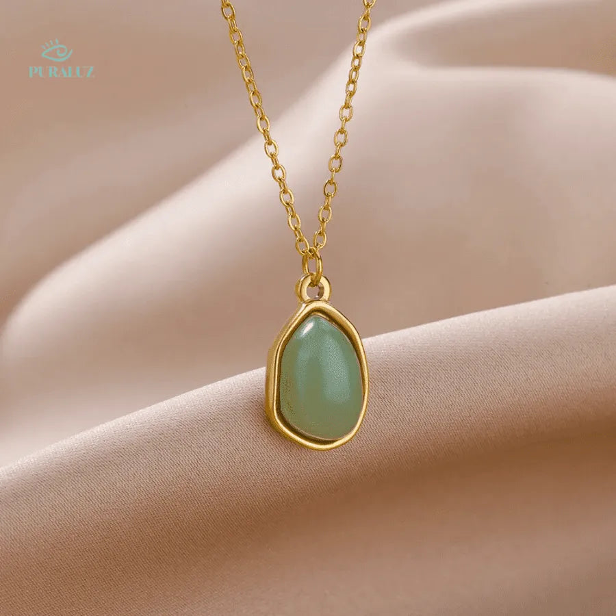 Celestial chain necklace; Natural stone pendant; Starry serenade jewelry; Unique celestial necklace; Handmade natural stone jewelry; Bohemian celestial chain; Elegant pendant necklace; Cosmic inspired necklace; Natural gemstone jewelry; Celestial theme jewelry; Moon and stars necklace; Mystical pendant; Spiritual jewelry; Nature-inspired necklace; 