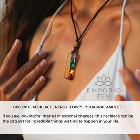 Orgonite Energy Flow Necklace - 7 Chakras Amulet | Saint Lazuli