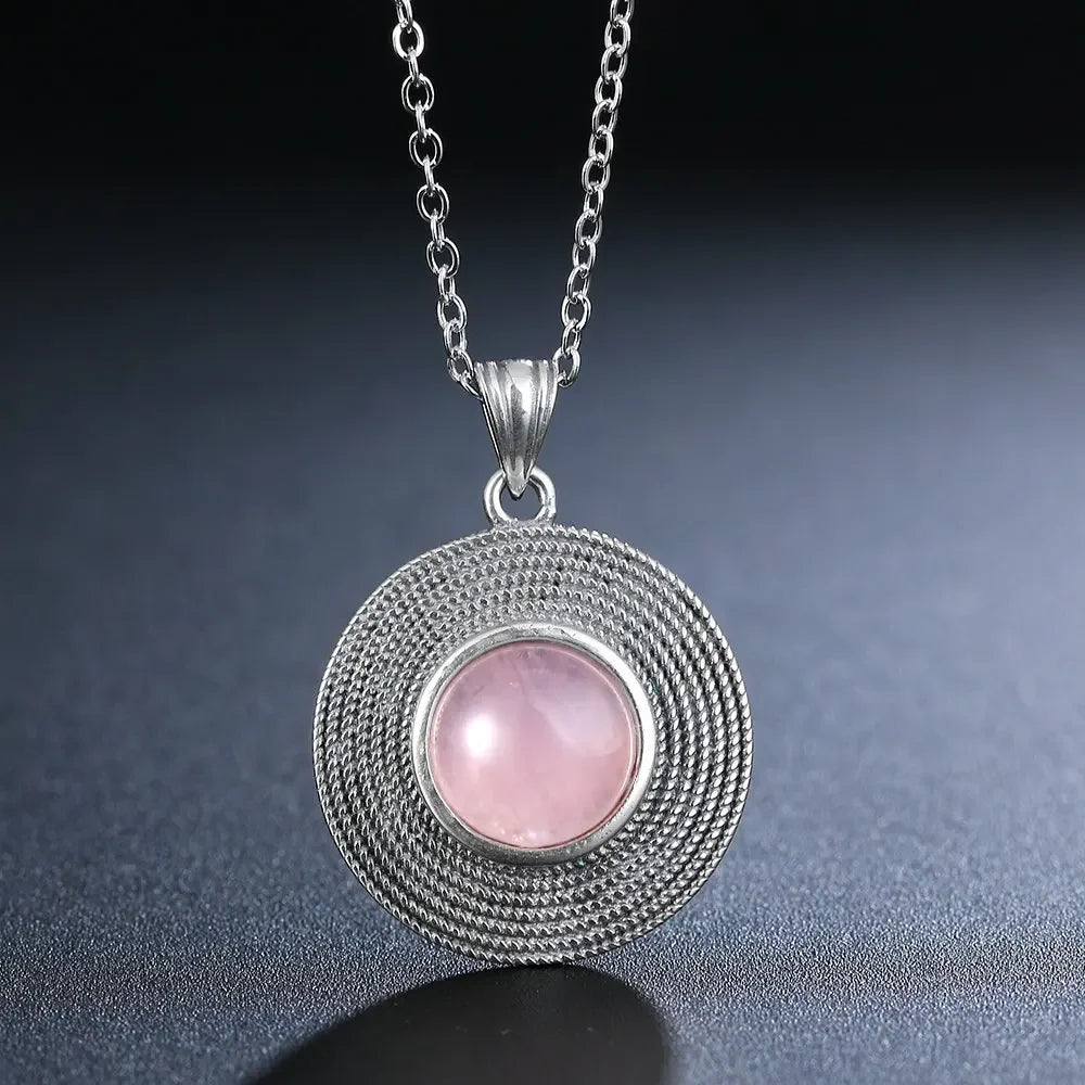 Elegance in Rose Quartz necklace; Rose quartz gemstone jewelry; Delicate rose quartz necklace; Handmade rose quartz pendant; Natural rose quartz accessory; Rose quartz healing necklace; Stylish pink stone necklace; Elegant gemstone jewelry; Rose quartz for love and healing; Trendy rose quartz design; Unique rose quartz piece; Adjustable rose quartz necklace; Fashionable pink quartz jewelry; Romantic rose quartz gift; Bohemian rose quartz style;