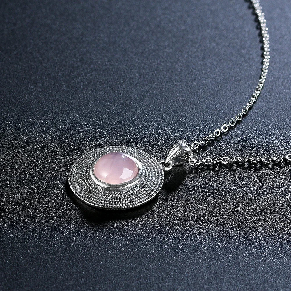 Elegance in Rose Quartz necklace; Rose quartz gemstone jewelry; Delicate rose quartz necklace; Handmade rose quartz pendant; Natural rose quartz accessory; Rose quartz healing necklace; Stylish pink stone necklace; Elegant gemstone jewelry; Rose quartz for love and healing; Trendy rose quartz design; Unique rose quartz piece; Adjustable rose quartz necklace; Fashionable pink quartz jewelry; Romantic rose quartz gift; Bohemian rose quartz style;