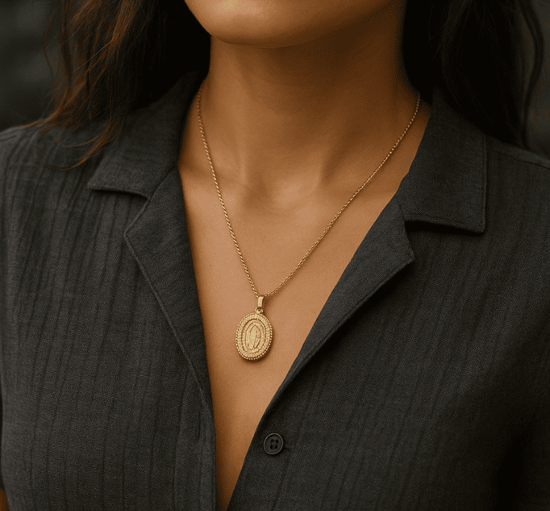 Our Lady of Aparecida Jewelry Set | Necklace + Free Ring | FREE SHIPPING