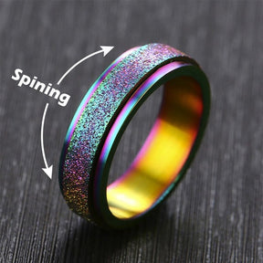 Spinner ring; Fidget spinner ring; Anxiety relief jewelry; Stress relief spinner ring; Handcrafted spinner ring; Unique spinner ring design; Spinner ring for mindfulness; Authentic spinner ring; Spinner ring for focus; Spinner ring for calming; Artisan spinner ring; Spinner ring for relaxation; Adjustable spinner ring; Stylish fidget ring; Gift for stress relief; Spinner ring for distraction; Elegant spinner ring accessory; Spinner ring for emotional balance; Healing spinner ring; Versatile spinner ring des