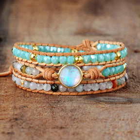 Natural opal bracelet; Calm Spirit jewelry; Opal healing bracelet; Natural gemstone bracelet; Spiritual jewelry for calmness; Opal stone bracelet; Genuine opal gemstone; Opal bracelet for balance; Calming energy jewelry; Opal crystal bracelet; Natural opal for tranquility; Handmade opal bracelet; Opal bracelet for meditation; Crystal healing opal; Natural opal for spiritual growth; Unique gemstone bracelet; Gift for spiritual seekers; Artisan opal jewelry; Birthstone opal bracelet; Healing gemstone bracelet