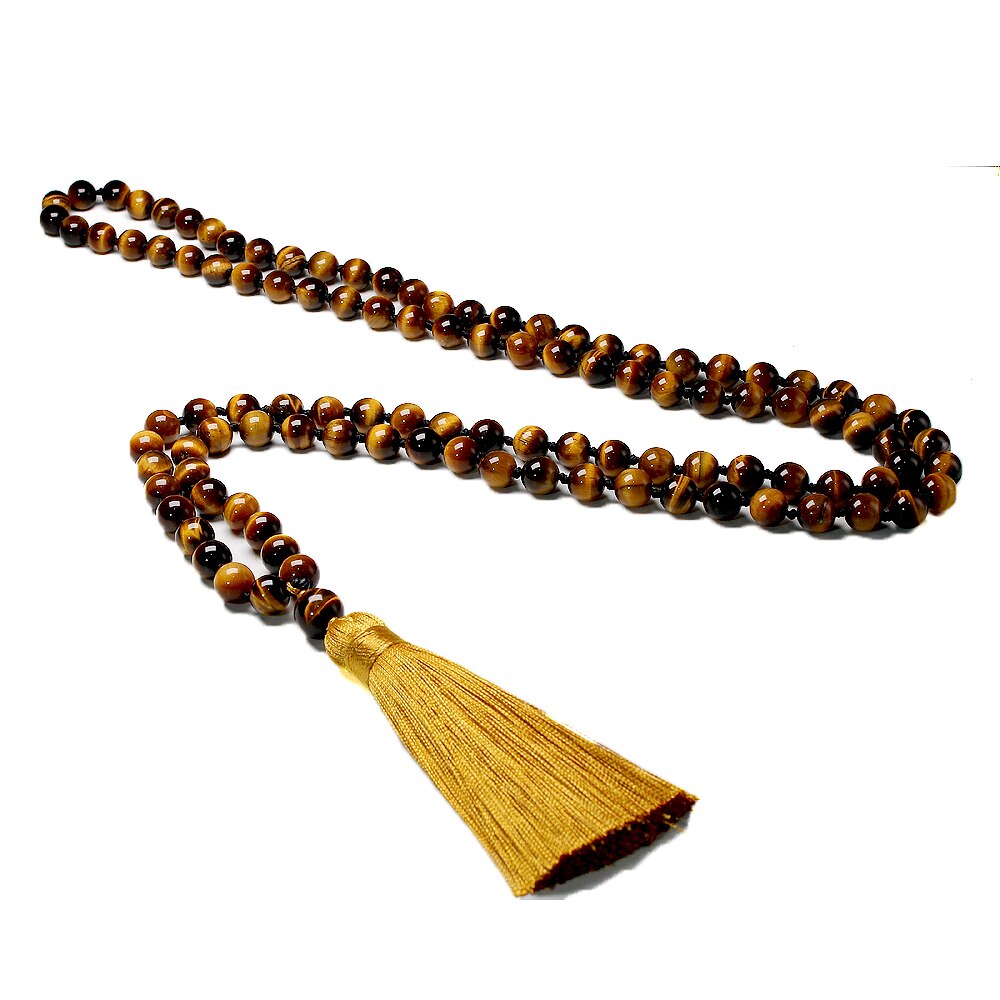 108 bead japamala; Tiger's Eye mala necklace; Handcrafted prayer beads; Spiritual jewelry; Artisan-crafted japamala; Natural Tiger's Eye beads; Japamala for mindfulness; Gift for meditation enthusiasts; Japamala for focus and protection; Healing energy necklace; Tiger's Eye for confidence and strength; Beautiful beaded necklace; Unique spiritual gift; Japamala for mantra repetition; Calming meditation accessory; Japamala for intention setting; Stylish spiritual accessory;