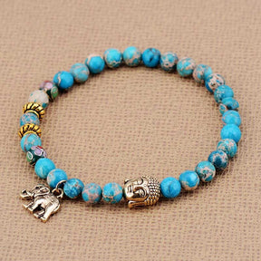 Buddhist bracelet; Natural stones bracelet; Handcrafted spiritual jewelry; Unique meditation accessory; Artisan-crafted bracelet; Ethically sourced natural stones; Bracelet for mindfulness; Gift for meditation practitioners; Healing energy bracelet; Calming meditation accessory; Bracelet for intention setting; Beautiful beaded bracelet; Unique spiritual gift; Bracelet for balance and harmony; Natural stones for grounding; Stylish and meaningful jewelry;