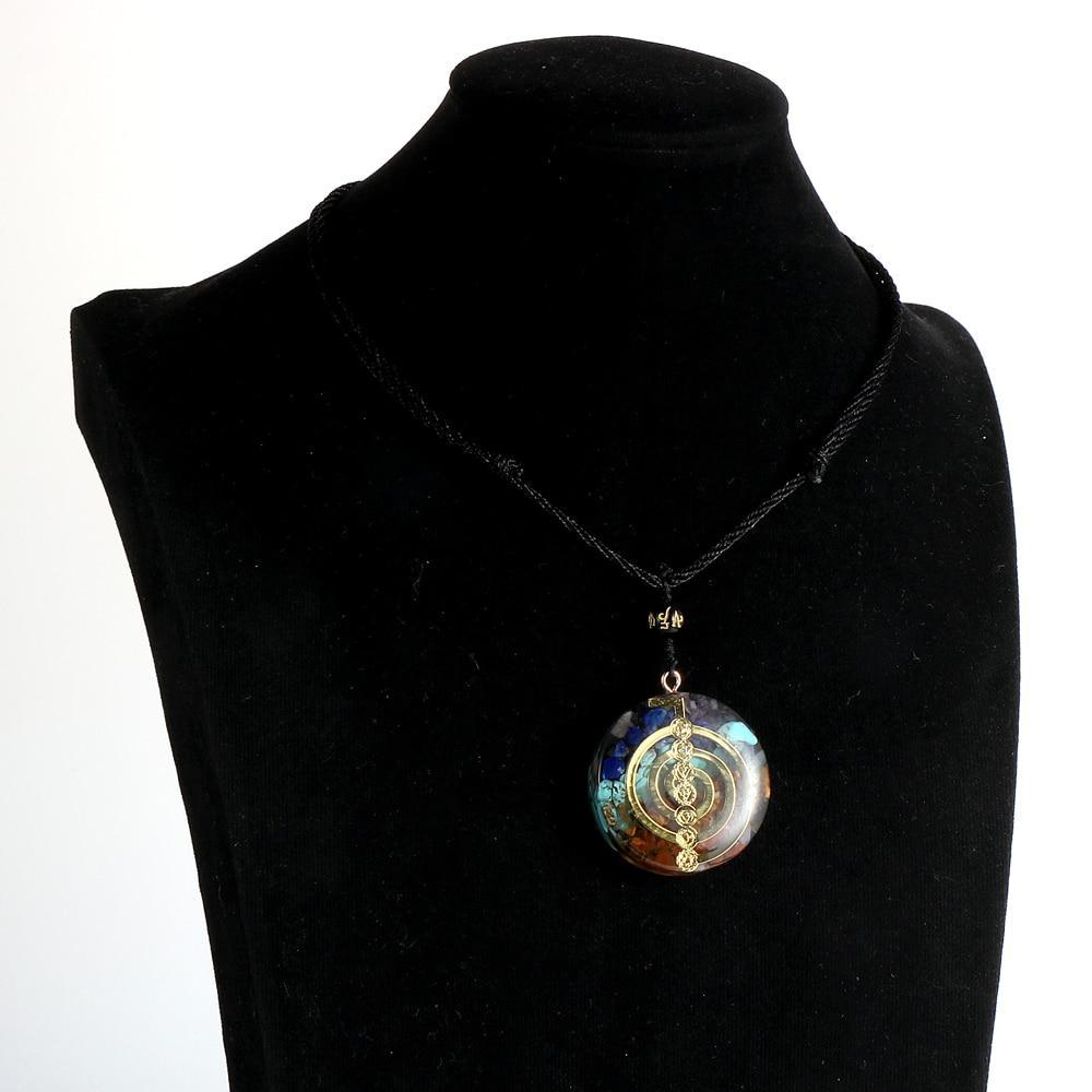 Reiki healing pendant; Cho Ku Rei energy transmuter; Orgonite 7 Chakras amulet; Spiritual energy protection; Chakra balancing necklace; Energy transmuting pendant; Reiki power symbol jewelry; Holistic healing amulet; Orgonite chakra harmonizer; Positive energy generator; Spiritual wellness accessory; Protective orgone energy pendant; Chakra alignment pendant;