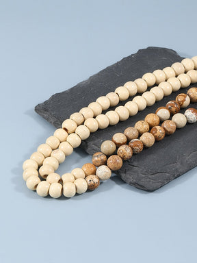 Japamala; Mother of Stones; Handcrafted prayer beads; Unique meditation mala; Spiritual jewelry; Healing stones japamala; Beaded necklace for mindfulness; Gift for yoga practitioners; Natural stone mala; Meditation accessory; Artisan-crafted japamala; Japamala for intention setting; Earthy stone beads; Japamala for spiritual growth; Ethically sourced stones;