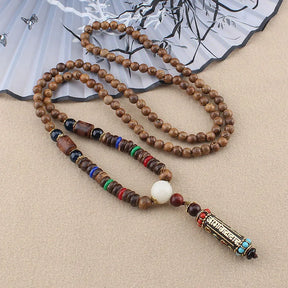 Handmade Tibetan necklace; Artisan-crafted jewelry; Unique spiritual accessory; Ethically sourced materials; Symbol of peace and compassion; Perfect for meditation and mindfulness; Traditional Tibetan craftsmanship; A meaningful gift for spiritual seekers; Lightweight and comfortable to wear; Enhances positive energy and balance; Features intricate designs and symbols; Ideal for daily wear or special occasions; Represents Tibetan culture and heritage;