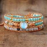 Natural opal bracelet; Calm Spirit jewelry; Opal healing bracelet; Natural gemstone bracelet; Spiritual jewelry for calmness; Opal stone bracelet; Genuine opal gemstone; Opal bracelet for balance; Calming energy jewelry; Opal crystal bracelet; Natural opal for tranquility; Handmade opal bracelet; Opal bracelet for meditation; Crystal healing opal; Natural opal for spiritual growth; Unique gemstone bracelet; Gift for spiritual seekers; Artisan opal jewelry; Birthstone opal bracelet; Healing gemstone bracelet