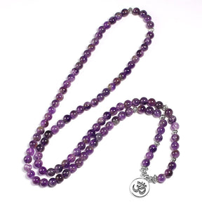 Amethyst japamala; The Soul Stone mala; 108 beads prayer necklace; Handcrafted spiritual jewelry; Unique meditation necklace; Artisan-crafted japamala; Natural amethyst beads; Japamala for mindfulness; Gift for meditation enthusiasts; Ethically sourced materials; Japamala for mantra repetition; Calming meditation accessory; Amethyst for spiritual growth and clarity; Beautiful beaded necklace; Unique spiritual gift; Japamala for intention setting; Healing energy necklace; Stylish spiritual accessory;