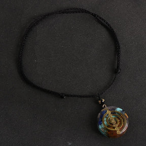 Reiki healing pendant; Cho Ku Rei energy transmuter; Orgonite 7 Chakras amulet; Spiritual energy protection; Chakra balancing necklace; Energy transmuting pendant; Reiki power symbol jewelry; Holistic healing amulet; Orgonite chakra harmonizer; Positive energy generator; Spiritual wellness accessory; Protective orgone energy pendant; Chakra alignment pendant;