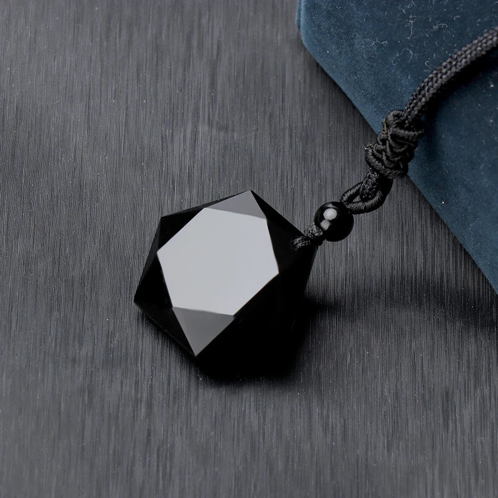 Hexagonal necklace; Black obsidian pendant; Natural stone necklace; Obsidian healing jewelry; Hexagon black obsidian necklace; Protection necklace black obsidian; Stylish hexagonal gemstone; Elegant obsidian necklace; Black obsidian energy stone; Crystal hexagon pendant; Spiritual protection jewelry; Obsidian crystal necklace; Hexagonal gemstone pendant; Black stone necklace; Obsidian charm necklace; Healing stone jewelry;