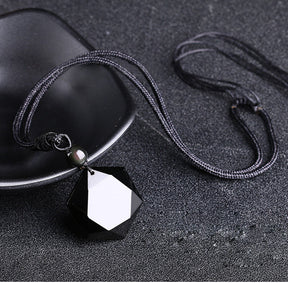 Hexagonal necklace; Black obsidian pendant; Natural stone necklace; Obsidian healing jewelry; Hexagon black obsidian necklace; Protection necklace black obsidian; Stylish hexagonal gemstone; Elegant obsidian necklace; Black obsidian energy stone; Crystal hexagon pendant; Spiritual protection jewelry; Obsidian crystal necklace; Hexagonal gemstone pendant; Black stone necklace; Obsidian charm necklace; Healing stone jewelry;