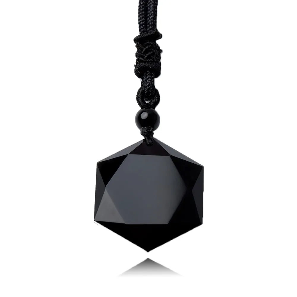 Hexagonal necklace; Black obsidian pendant; Natural stone necklace; Obsidian healing jewelry; Hexagon black obsidian necklace; Protection necklace black obsidian; Stylish hexagonal gemstone; Elegant obsidian necklace; Black obsidian energy stone; Crystal hexagon pendant; Spiritual protection jewelry; Obsidian crystal necklace; Hexagonal gemstone pendant; Black stone necklace; Obsidian charm necklace; Healing stone jewelry;