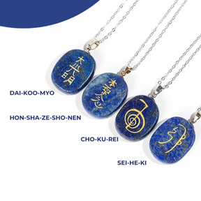 Reiki symbols necklace; Lapis lazuli pendant; Natural stone jewelry; Reiki healing necklace; Lapis lazuli energy stone; Spiritual protection necklace; Chakra balancing jewelry; Reiki amulet necklace; Handmade lapis lazuli necklace; Healing crystal pendant; Energy flow necklace; Lapis lazuli charm; Reiki power necklace; Meditation necklace with symbols; 
