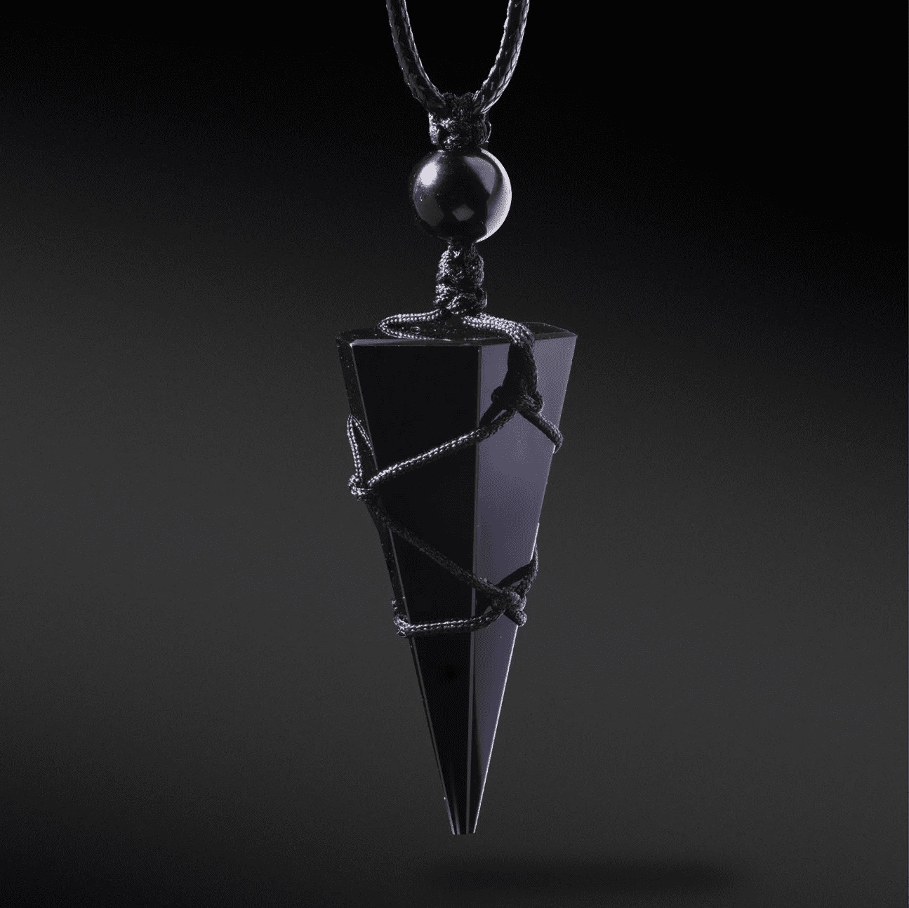 Black Obsidian Pendulum Necklace | Saint Lazuli