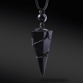 Black Obsidian Pendulum Necklace | Saint Lazuli