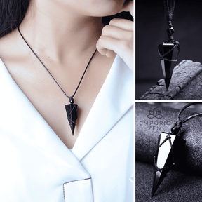 Black Obsidian Pendulum Necklace | Saint Lazuli