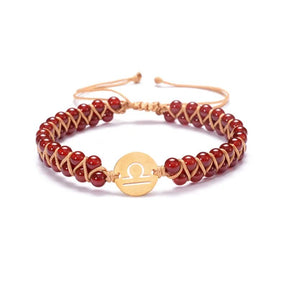 Zodiac bracelet; Braided design; Handcrafted zodiac jewelry; Unique astrological accessory; Artisan-crafted bracelet; Ethically sourced materials; Gift for astrology enthusiasts; Stylish and comfortable for daily wear; Beautiful braided details; Personalized zodiac sign representation; Perfect for layering with other bracelets; Unique spiritual gift; Bracelet for intention setting; Durable and fashionable design; Ideal for any occasion; Symbol of celestial connection; 