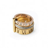 Triple band Roman numeral ring; 18K gold-plated Roman numeral ring; Triple band gold ring; Roman numeral jewelry; Gold Roman numeral ring; 18K gold statement ring; Triple band fashion ring; Roman numeral gold-plated ring; Elegant Roman numeral band; Unique triple band ring; Classic Roman numeral design; 18K gold ring with numerals; Minimalist Roman numeral jewelry; Trendy gold Roman numeral ring; Triple band luxury ring; Modern Roman numeral design; Triple band 18K gold jewelry;