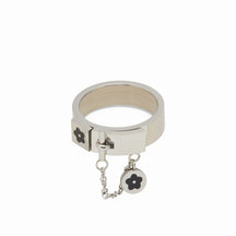 charm ring; silver jewelry; unique charm accessories; perfect for personal expression; customizable with various charms; lightweight and comfortable design; ideal gift for friends and family; versatile piece for everyday wear; enhances any outfit effortlessly; stylish silver ring for all occasions; combines elegance and fun; trendy accessory for charm enthusiasts; high-quality craftsmanship in silver; perfect for stacking with other rings; showcases individuality and creativity; 