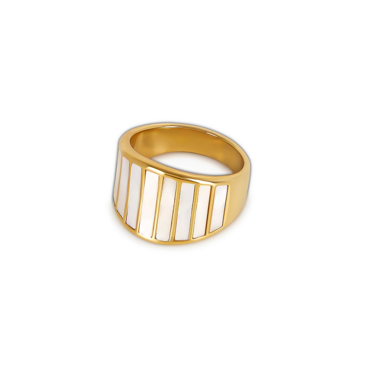 colosseum ring; 18k gold plated jewelry; architectural design ring; inspired by ancient structures; unique statement piece; luxurious gold accessory; high-quality craftsmanship; elegant fashion ring; perfect gift for history lovers; sophisticated and stylish; timeless elegance; adjustable fit; eye-catching architecture; stunning gold finish; versatile wear; modern aesthetic; chic and fashionable; exceptional quality; blend of historical inspiration; must-have ring for collectors; glamorous appearance;