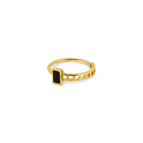 fusion ring; 18k gold plated jewelry; contemporary design ring; unique fusion style; elegant gold accessory; high-quality craftsmanship; versatile fashion ring; perfect gift for special occasions; sophisticated statement piece; stylish layering option; modern elegance; shimmering gold finish; exquisite detailing; adjustable fit; eye-catching design; luxurious appearance; trendy fashion accessory; timeless style; must-have ring; chic and fashionable; dazzling shine; unique gift idea; perfect for daily wear; 