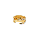 nail tip ring design; 18k gold-plated jewelry; trendy nail tip ring; modern gold ring for women; stylish nail-inspired accessory; unique gold fashion ring; chic nail tip jewelry; luxurious 18k gold piece; minimalist nail design ring; perfect gift for her; contemporary gold jewelry; high-quality gold plating; statement nail tip ring; fashionable gold accessory; elegant and unique ring; versatile stacking ring; eye-catching nail tip style; everyday elegance in gold; exquisite craftsmanship; 