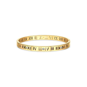Pulseira de algarismos romanos banhada a ouro 18K | São Lazuli