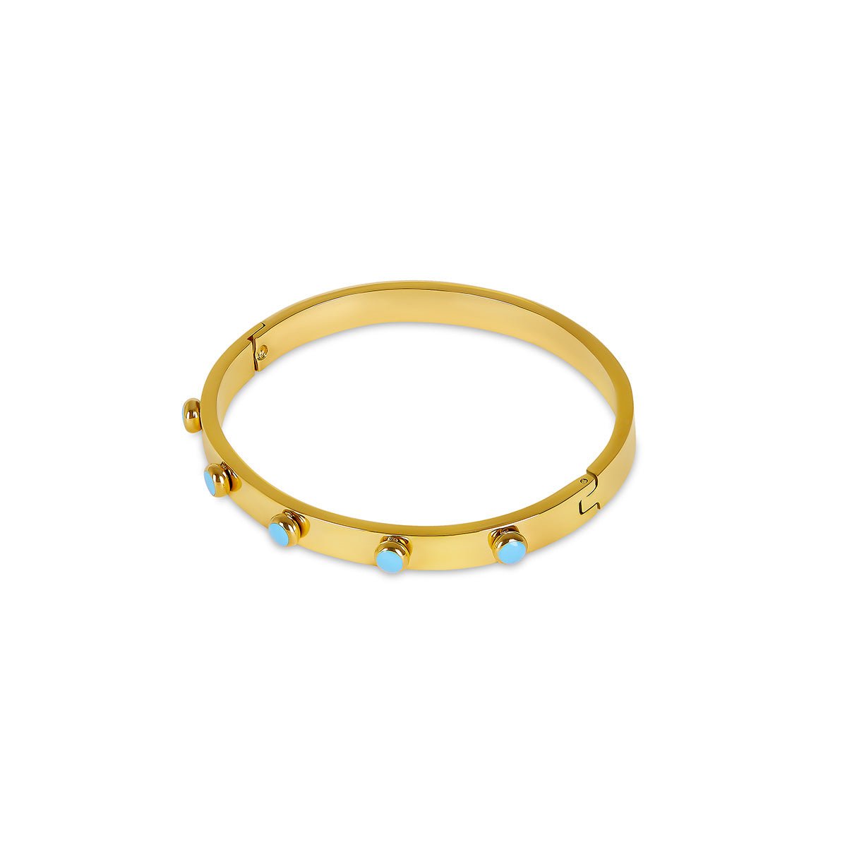 18K Gold-Plated Aqua Stone Bracelet | Saint Lazuli