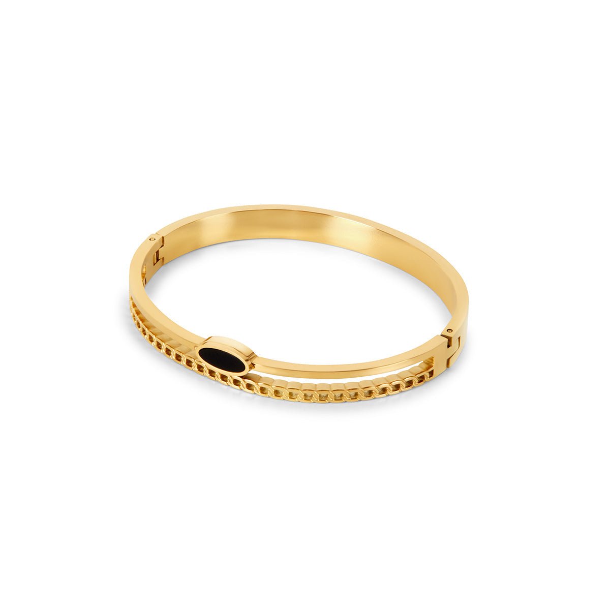 18K Gold-Plated Layered Onyx Bracelet | Saint Lazuli