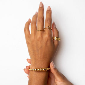 Bracelet anti-stress réglable plaqué or 18 carats | Saint Lazuli