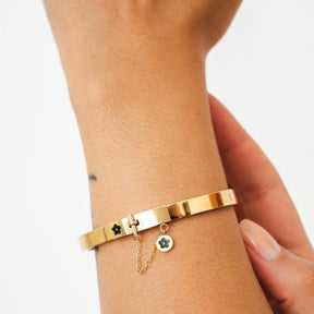 Bracciale con ciondoli placcato oro 18 carati | San Lazuli