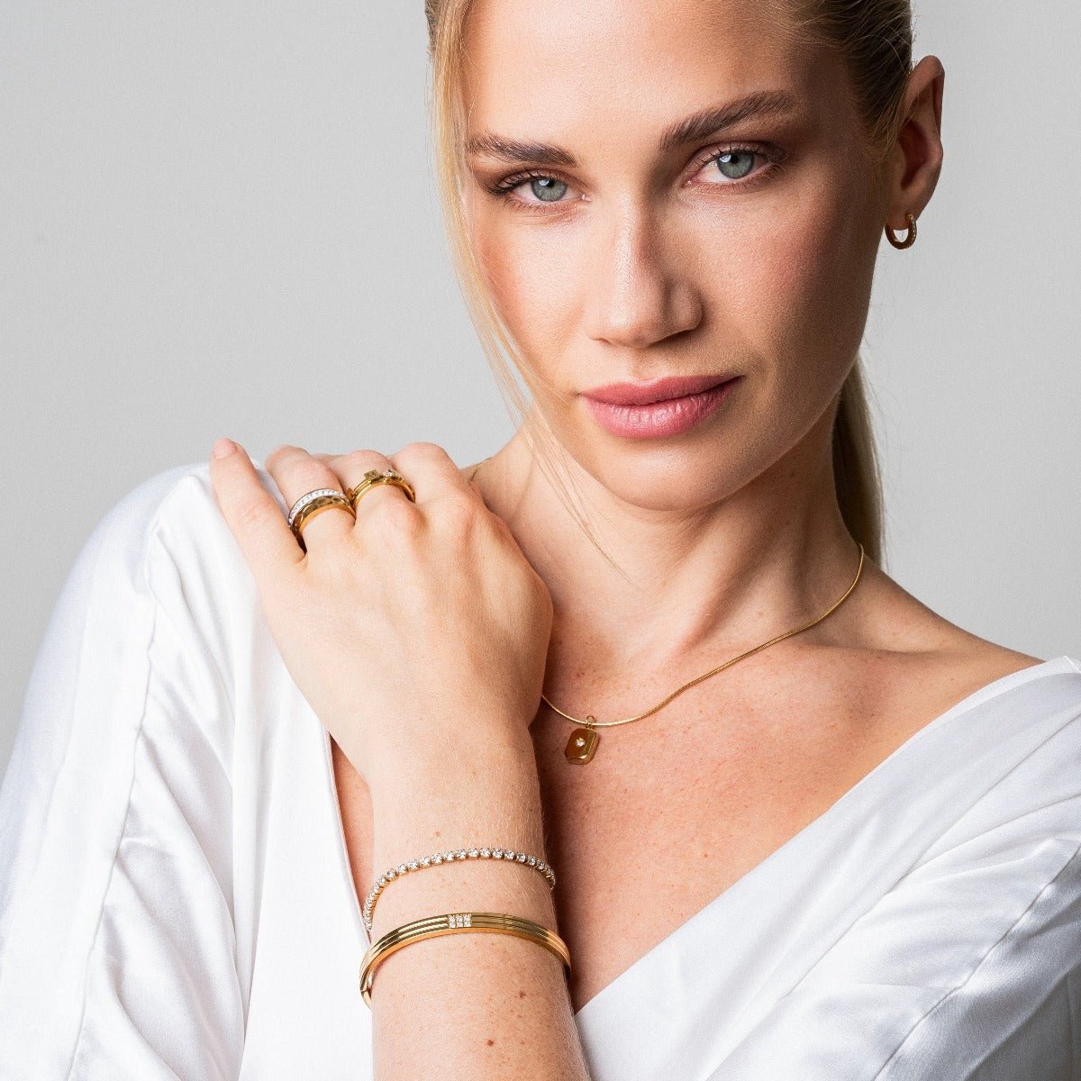 Bracelet Hanna plaqué or 18 carats | Saint Lazuli