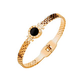 18K Gold-Plated Hera Onyx Stone Bracelet | Saint Lazuli